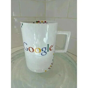 Pixels Logo Google Mug Cup Collectible Coffee Tea VTG Retro Computer Nerd Search